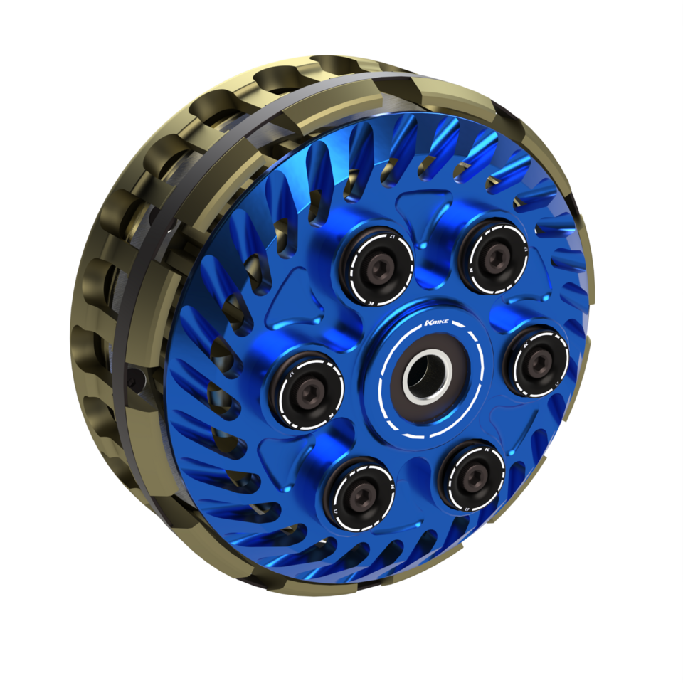 FZA016B - Blu • Frizione antisaltellamento regolabile "Race" con campana